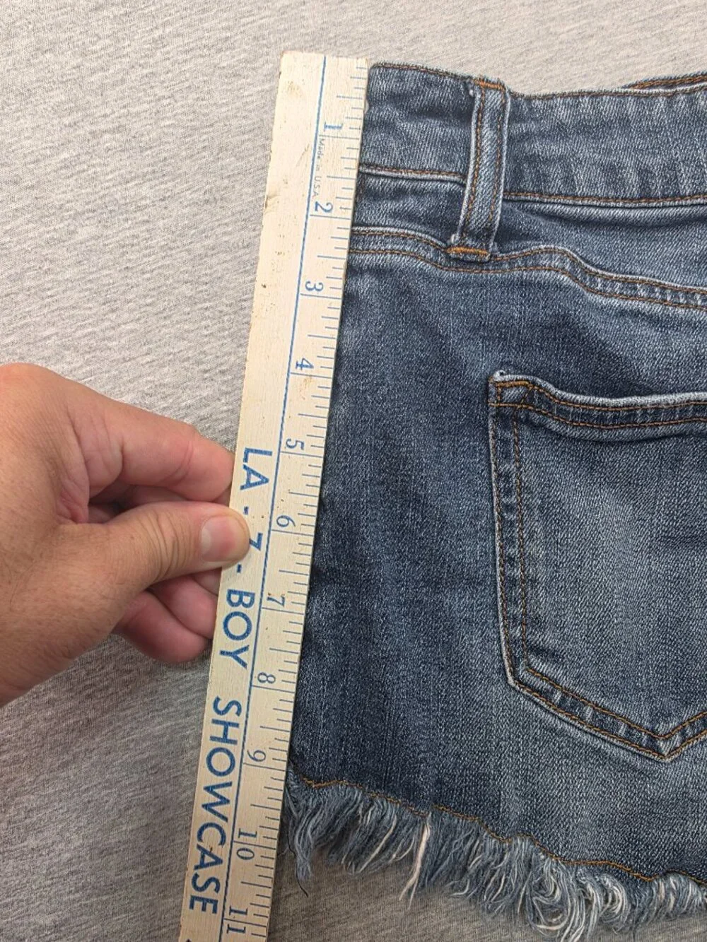 NOBO High Rise Denim Shorts Embroidered Rose Distressed Frayed Size 9